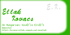 ellak kovacs business card